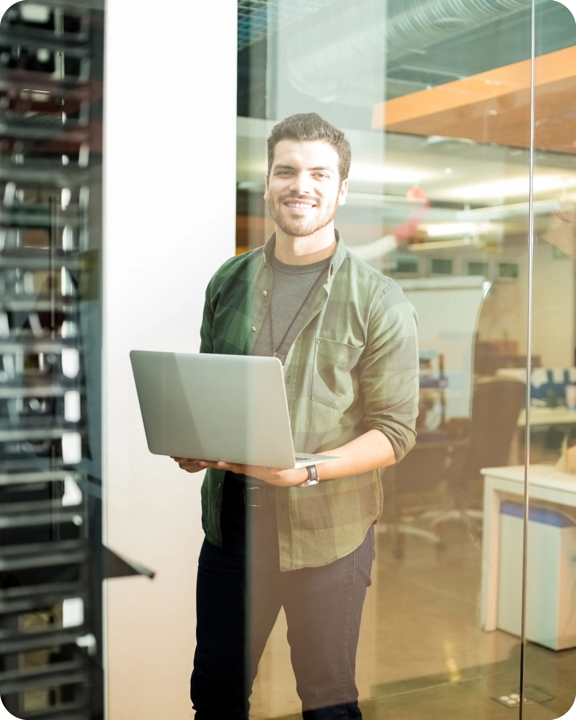 Abstract graphic representing multi-cloud security for teams and compliance.